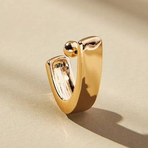 Anthropologie Curved Teardrop Earrings